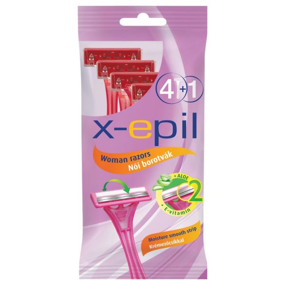 X-Epil - Rasoio Femminile Usa e Getta a 2 Lame (5 pz)