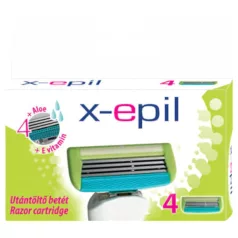   X-Epil - testina ricambio rasoio donna - 4 lame - confezione da 4 pezzi