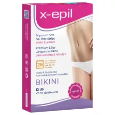   X-Epil - strisce depilatorie pronte all’uso 12 pezzi - bikini/ascelle