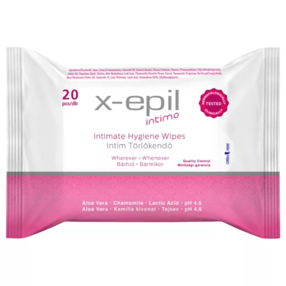 X-Epil Intimo - salviette intime - delicate - confezione da 20