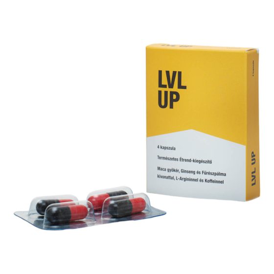 Integratore alimentare naturale LVL UP per uomini - supporto ormonale e prostatico, vigore sessuale (confezione da 4 capsule)