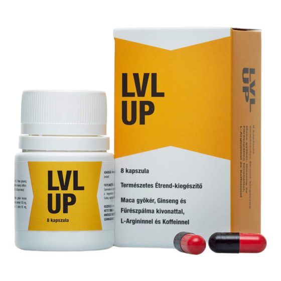 Integratore alimentare naturale LVL UP per uomini - Supporto ormonale e prostatico, miglioramento della prestazione e desiderio sessuale (Confezione da 8 capsule)
