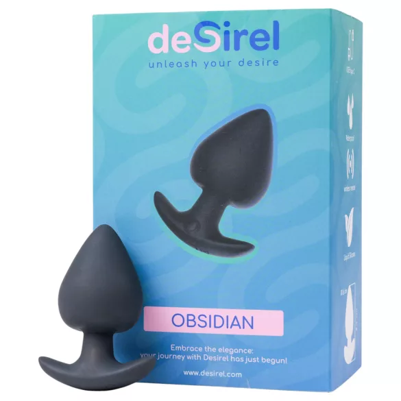 Desirel Obsidian - vibratore anale smart - silicone nero