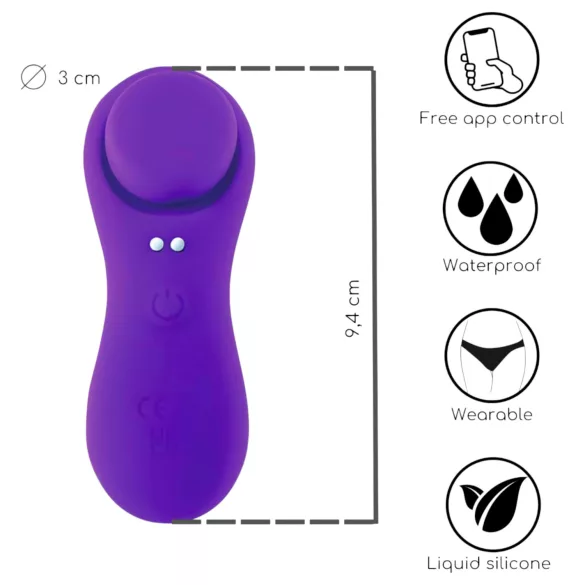 Desirel Confidential - vibratore per slip intelligente - silicone viola