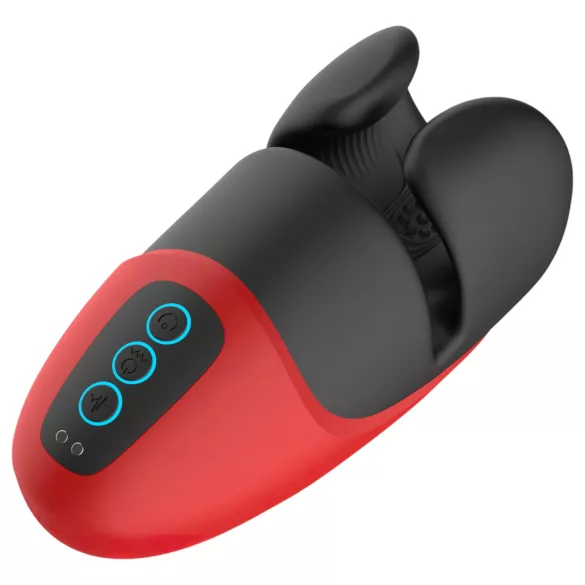 Lena - masturbatore vibrante stretto - silicone rosso