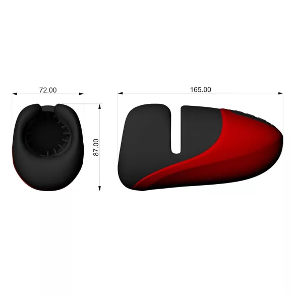 Lena - masturbatore vibrante stretto - silicone rosso