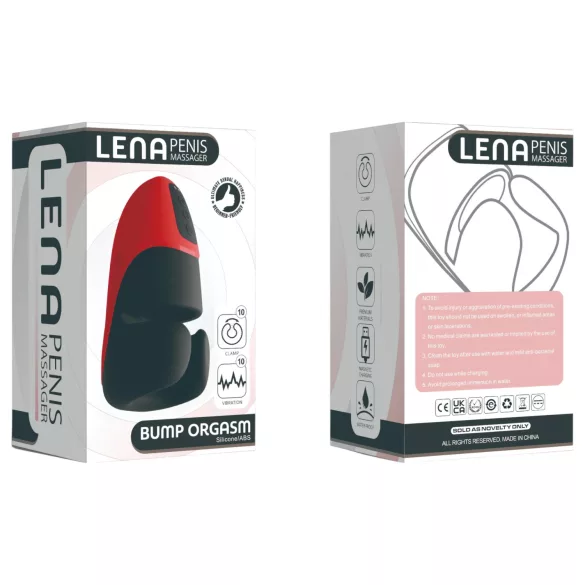 Lena - masturbatore vibrante stretto - silicone rosso