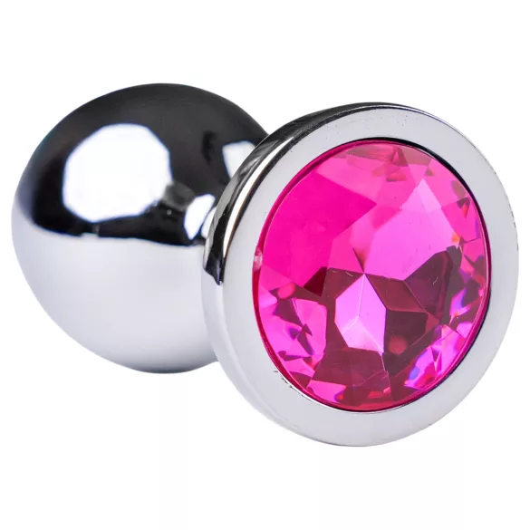 Desirel Pink Jewel S - plug anale - piccolo gioiello - argento/rosa