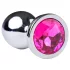 Desirel Pink Jewel S - plug anale - piccolo gioiello - argento/rosa