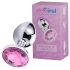 Desirel Pink Jewel M - plug anale (argento-rosa)