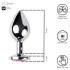 Desirel - plug anale - gioiello rosa M - argento/rosa