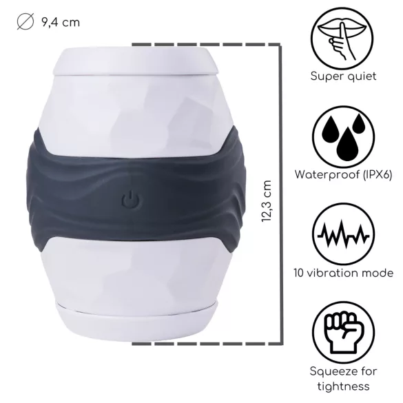 Desirel Grip Master - masturbatore maschile stringente - silicone grigio