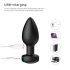 Desirel Easy Obsidian - vibratore anale radio, ricaricabile (nero)