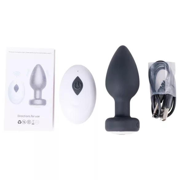 Desirel Easy Obsidian - vibratore anale wireless ricaricabile - nero