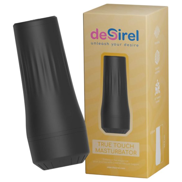 Desirel True Touch - vagina realistica vibrante (naturale-nero)