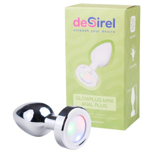 Desirel GlowPlug - plug anale luminoso - piccolo (argento)