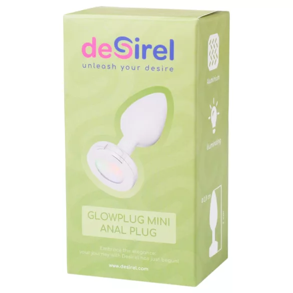 Desirel GlowPlug - plug anale luminoso piccolo - argento