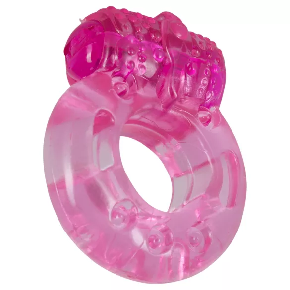 Anello vibrante monouso per pene (rosa)