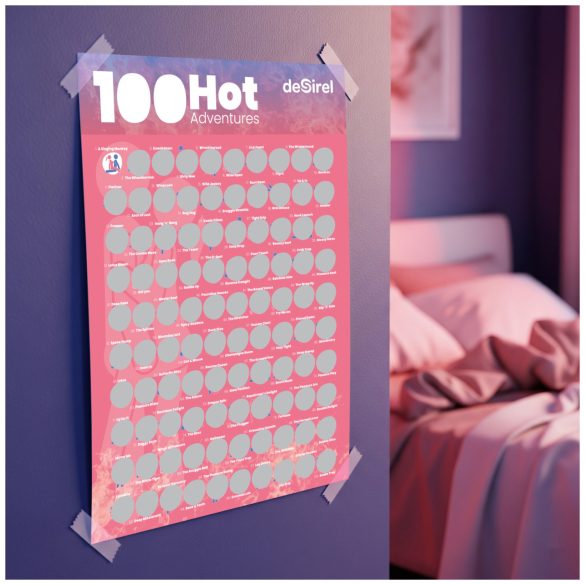 Desirel - poster gioco di società posizioni sessuali 100 gratta e scopri