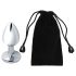 Sunfo - Plug anale in metallo con pietra rossa (argento)