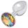 Sunfo - plug anale in metallo con gemma gialla (argento)