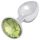 Sunfo - plug anale in metallo con pietra lime (argento)