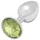 Sunfo - plug anale metallico con pietra lime - argento