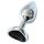 Sunfo - plug anale in metallo con cuore nero (argento)
