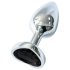 Sunfo - plug anale in metallo con cuore nero (argento)