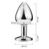 Sunfo - plug anale in metallo con cuore nero (argento)