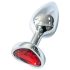 Sunfo - plug anale in metallo con cuore rosso (argento)