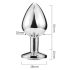 Sunfo - plug anale in metallo con cuore rosso (argento)