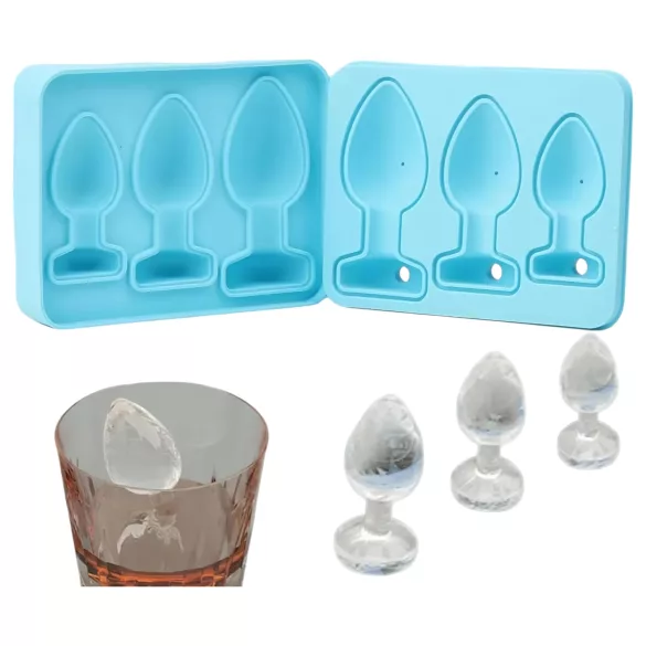 Tappo anale per fare cubetti di ghiaccio (blu)