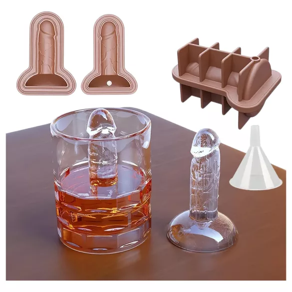 Dildó - stampo per ghiaccio a forma di dildo - silicone blu