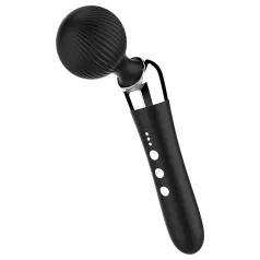 Massaggiatore vibrante ricaricabile curvo - silicone nero