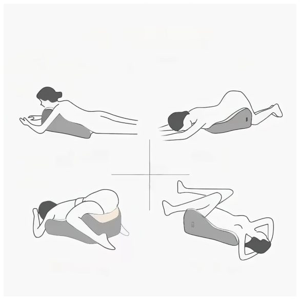 Magic Pillow - Cuscino in memory foam con supporto per dildo - grigio