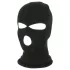 Balaclava - maschera fetish con 3 aperture - tessuto nero