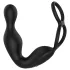 Lonely - vibratore prostatico rotante con testina e anello fallico (nero)