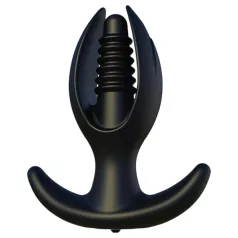  Kangvo - plug anale gonfiabile magnetico con superficie a coste (nero)