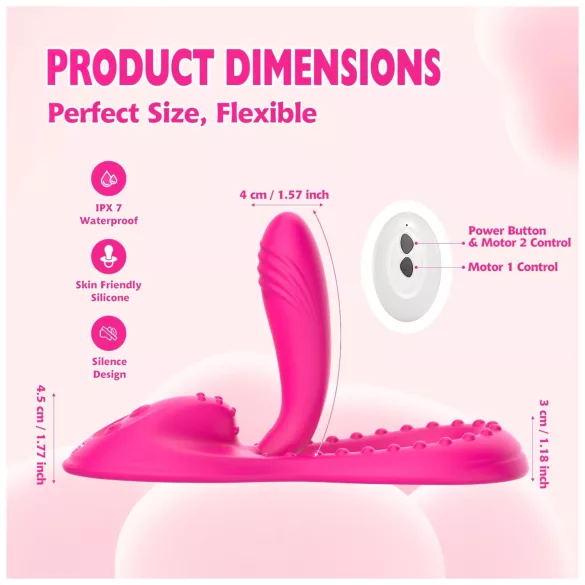 Mroow - vibratore flessibile a forma di cuscino (rosa)