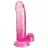 King Cock - dildo realistico con testicoli - 18 cm - silicone rosa