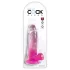 King Cock - dildo realistico con testicoli - 18 cm - silicone rosa
