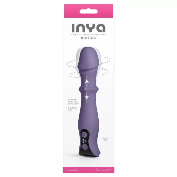 NS Novelties - vibratore rotante e spingente - silicone viola