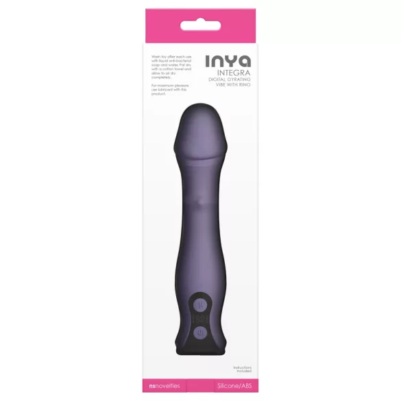 NS Novelties - vibratore rotante e spingente - silicone viola