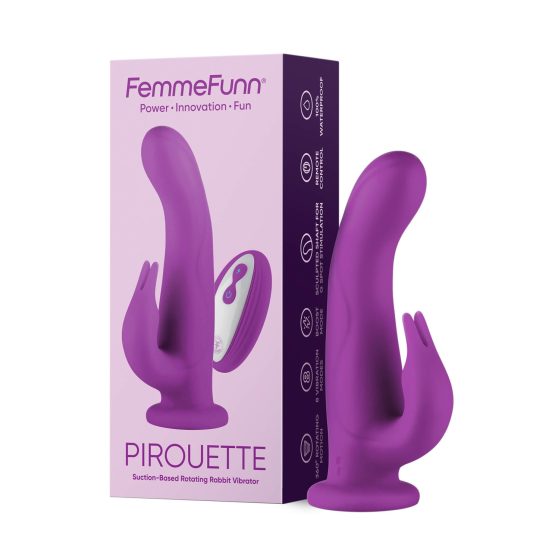 Pirouette FemmeFunn - Vibratore di Lusso Ricaricabile con Telecomando (Viola)