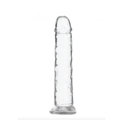   Dildo Trasparente con Base a Ventosa - Crystal Addiction - 18cm