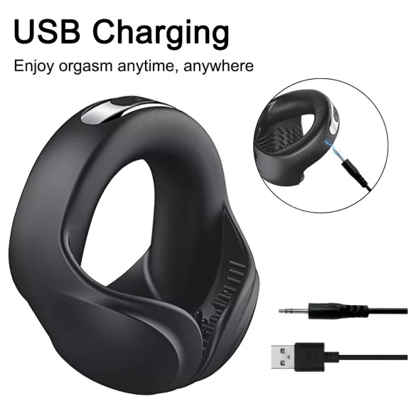 AlvUp - anello fallico vibrante - silicone nero