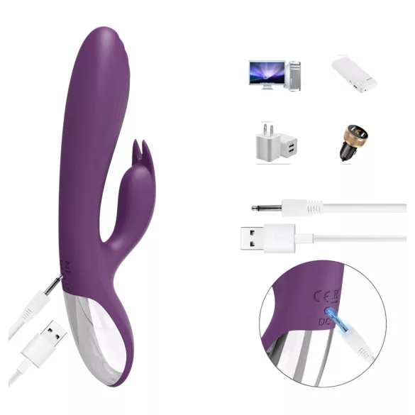 AlvUp - vibratore punto G con coniglietto - silicone viola