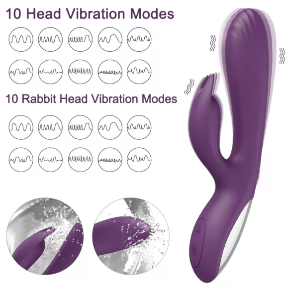 AlvUp - vibratore punto G con coniglietto - silicone viola