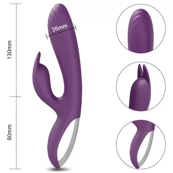 AlvUp - vibratore punto G con coniglietto - silicone viola